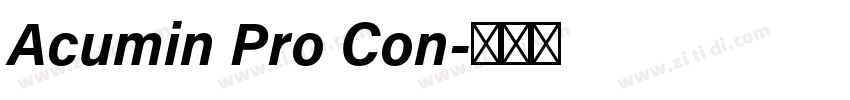 Acumin Pro Con字体转换